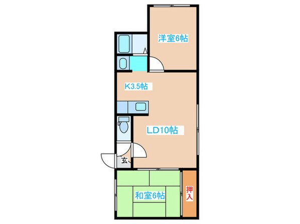 コーポ桂の物件間取画像